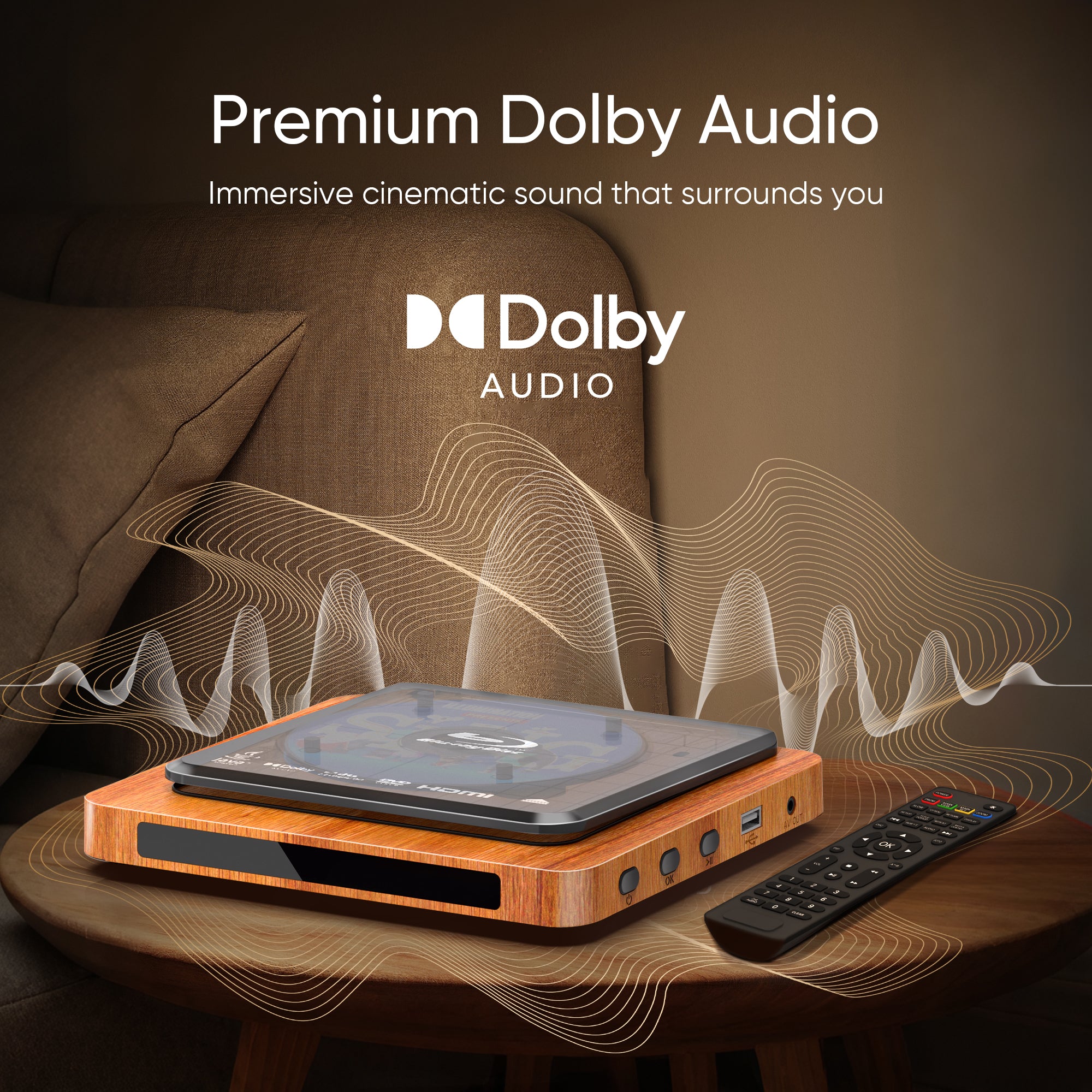 NUTROMO Retro Blu-ray Player, 1080P Full HD, Dolby Digital, USB Playback, Region A1 Blu-ray & All Region DVD