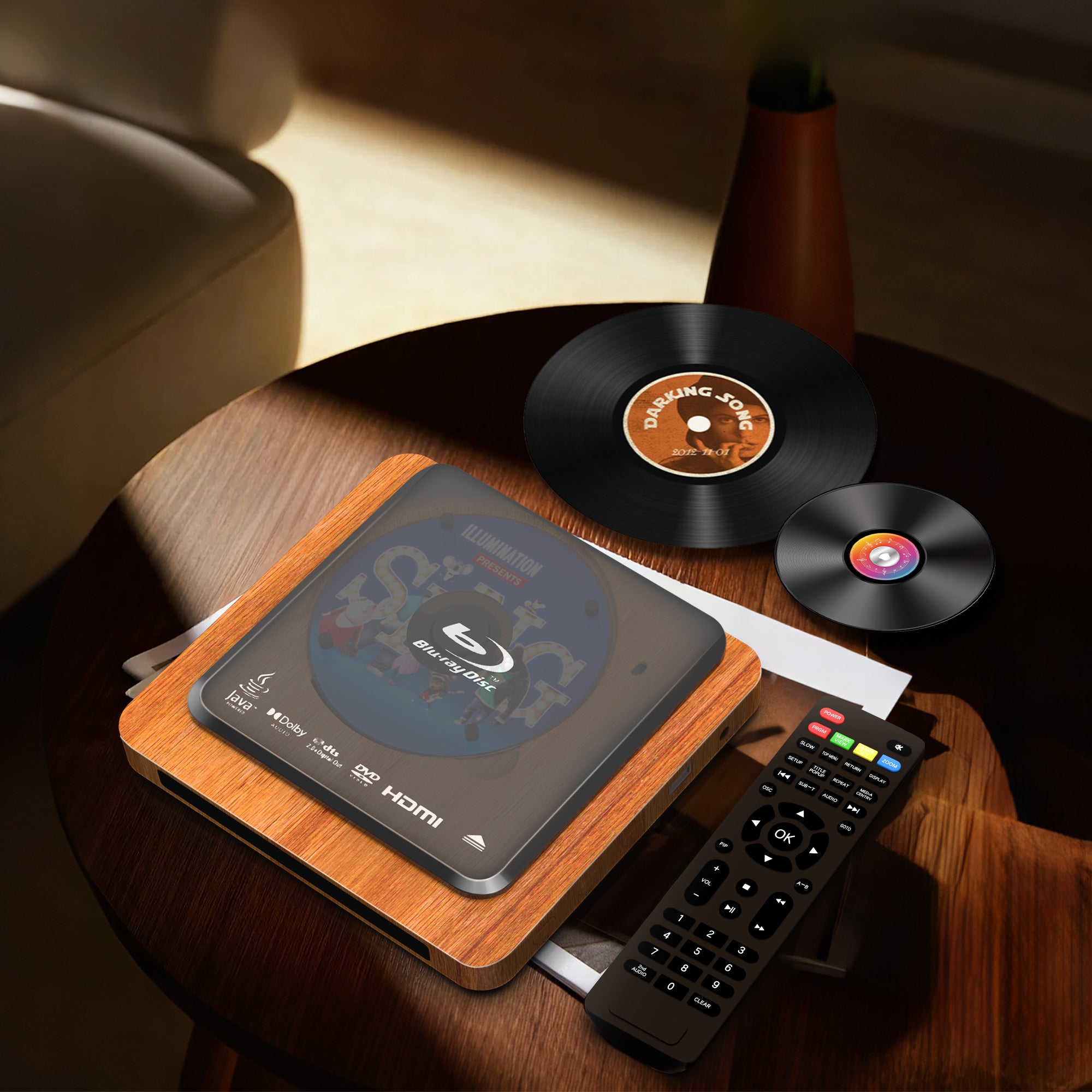 NUTROMO Retro Blu-ray Player, 1080P Full HD, Dolby Digital, USB Playback, Region A1 Blu-ray & All Region DVD