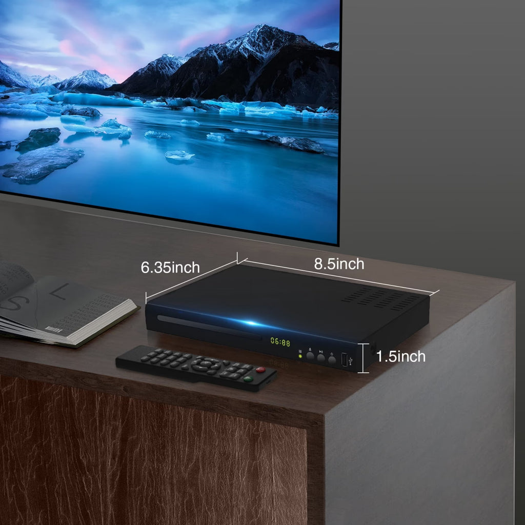 Blu Ray Player for TV 1080P Blu Ray DVD Players with Remote Support All Dvds and Region A1 Blu-Rays