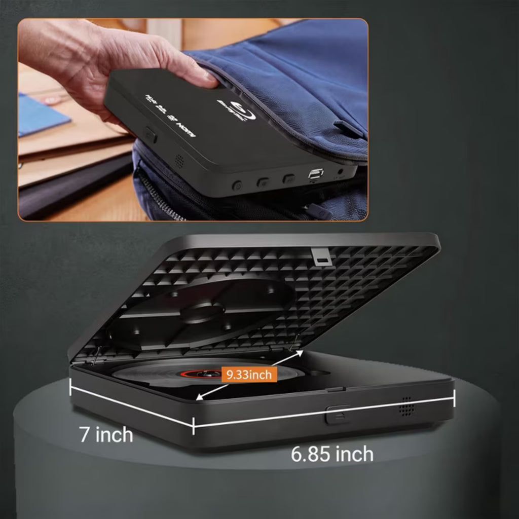 Mini Blu Ray DVD Player with HDMI, Portable Blue ray Player for TV 1080P Blue-Ray Disc Player