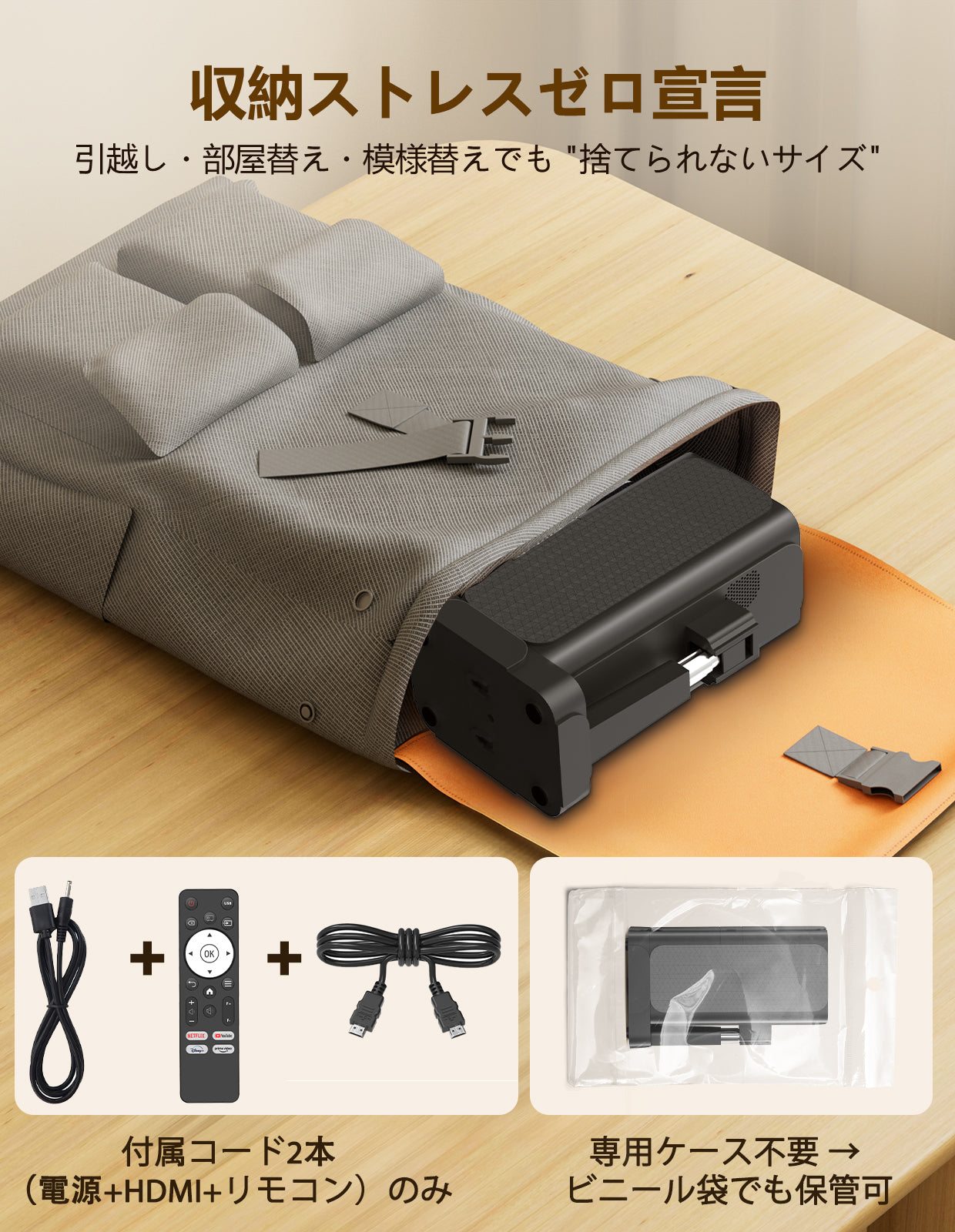 【伸縮式スタンド付き・最新Android TV 搭載】プロジェクター 家庭用 25000LM フルHD1080P 4K対応 電動フォーカス＆自動台形補正 ホームプロジェクター 高輝度 短距離投影 軽量 スマホ/パソコン/PS機/DVD接続可 スタンド一体型 プレゼント 日本語取扱説明書